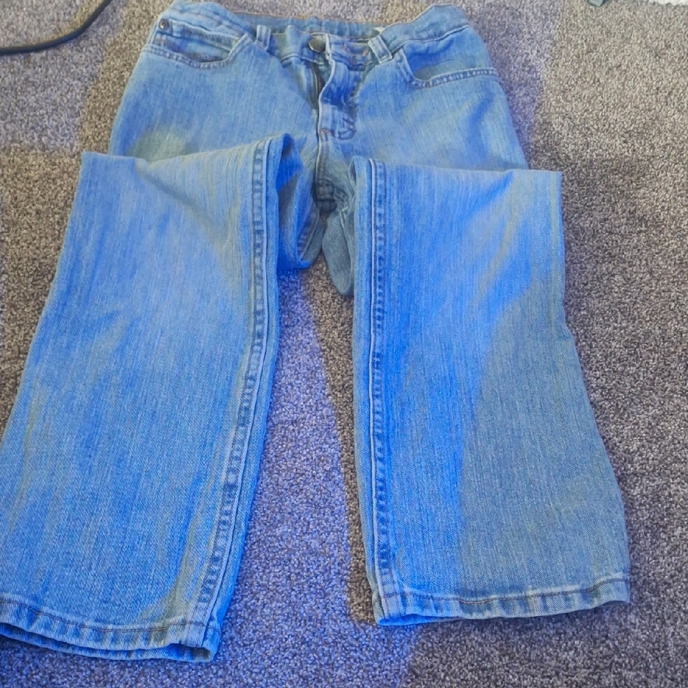 Blue Denim Jeans Boys Size 12 Slim Wrangler